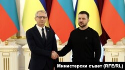 Николай Денков и Володимир Зеленски в Киев, 26 февруари 2024 г.