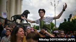 Протестиращи срещу домашното насилие, София, 31 юли