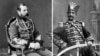Руският император Александър II и Насреддин шах. Колаж.