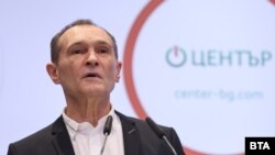 Васил Божков по време на представянето на новия си политически проект Национално движение „Център“ в края на февруари 2024 г.