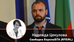 Колаж със снимки на авторката Надежда Цекулова и подалия оставка съветник на министъра на отбраната Мустафа Емин