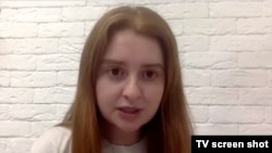 Журналистката Ксения Клочкова от fontanka.ru, която описа дейността на "фабрика за тролове" в Санкт Петербург.