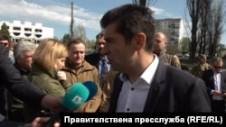 Кирил Петков по време на посещението в Украйна