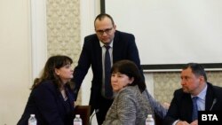 Комисия по икономическа политика и иновации провежда заседание в сградата на Народното събрание. На снимката: Мартин Димитров (втори от ляво), министърът на финансите Росица Велкова-Желева (в средата на преден план)