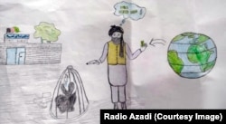 Рисунка на ученичка в клетка, авторката се казва Сдика