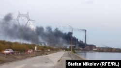 ТЕЦ "Брикел" в 18:30 в събота. Снимка: Стефан Николов