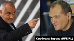 Колаж със снимка на бившия премиер Бойко Борисов и бизнесмена Васил Божков