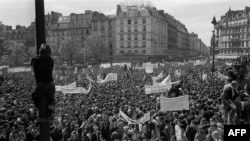 Студентска демонстрация в Париж, май-юни 1968 г.