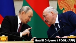 Руският президент Владимир Путин и беларуският му колега Александър Лукашенко. Снимката е от 6 декември 2024 г.