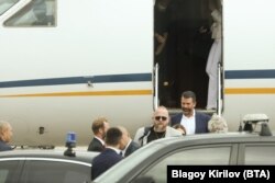 Доналд Тръмп-младши при пристигането му в България