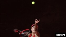 Пън Шуай по време на мач в Мадрид, 2018 г.