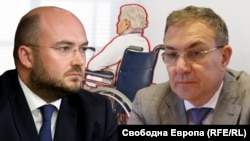 Министрите на правосъдието и на социалната политика Георги Георгиев и Борислав Гуцанов - колаж.