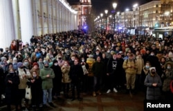 Антивоенният протест в Санкт Петербург