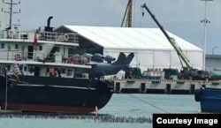 Кадър от Китай, на който се вижда предполагаем прототип на екраноплан.