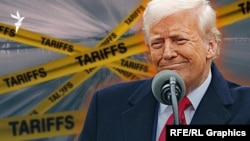 Доналд Тръмп в колаж на RFE/RL