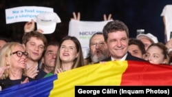 Никушор Дан при обявяването на резултатите от екзитпола, Букурещ, 18 май 2025 г. 