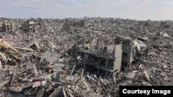 Бежанският лагер Джабалия в северната част на Ивицата Газа на 19 януари 2025 г.