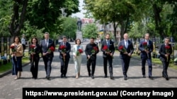 Участниците в срещата на върха в Одеса