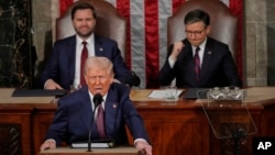 Президентът на САЩ Доналд Тръмп произнася реч пред съвместно заседание на Конгреса на 4 март 2025 г.